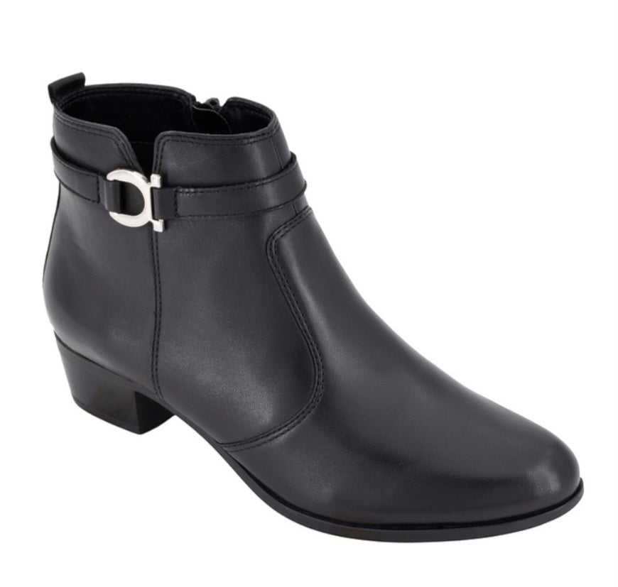 Chic bottillon en cuir pour femme - Arisa - Noir